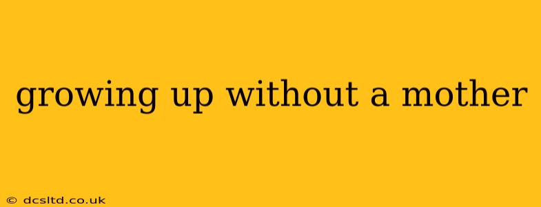 growing up without a mother