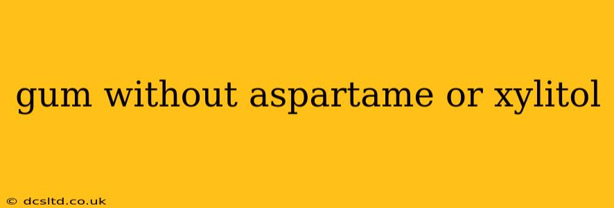 gum without aspartame or xylitol