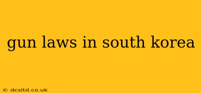 gun laws in south korea