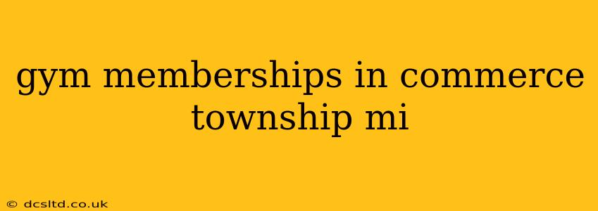 gym memberships in commerce township mi