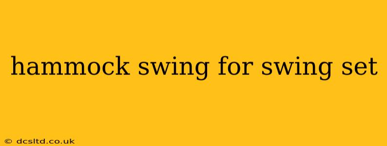 hammock swing for swing set