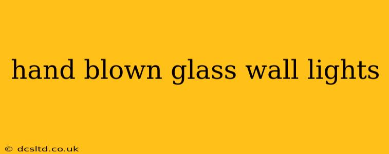 hand blown glass wall lights