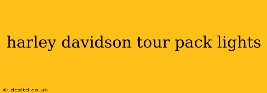 harley davidson tour pack lights