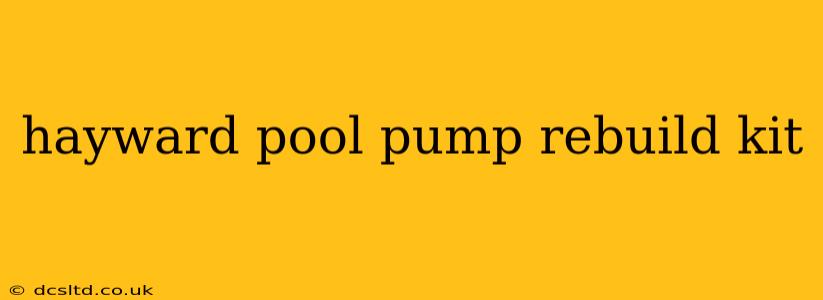 hayward pool pump rebuild kit