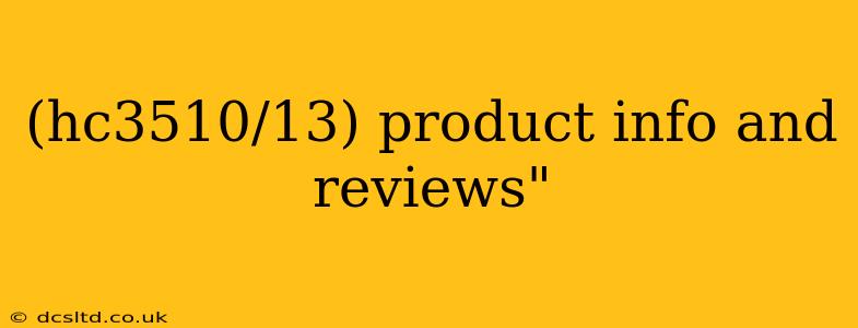 (hc3510/13) product info and reviews"
