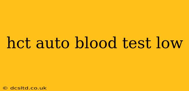 hct auto blood test low