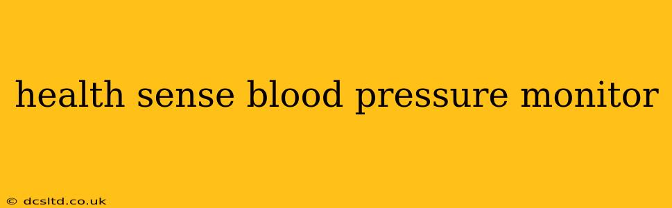 health sense blood pressure monitor