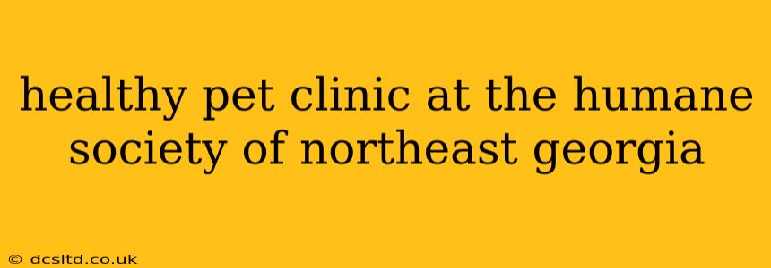 healthy pet clinic at the humane society of northeast georgia