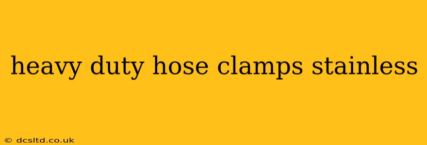 heavy duty hose clamps stainless