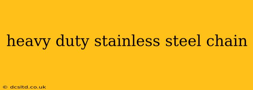 heavy duty stainless steel chain