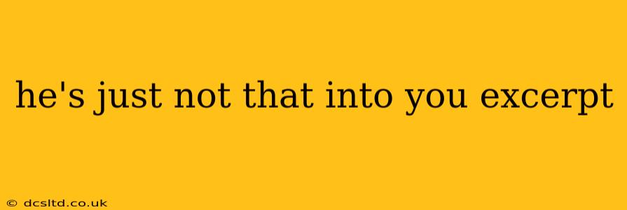 he's just not that into you excerpt