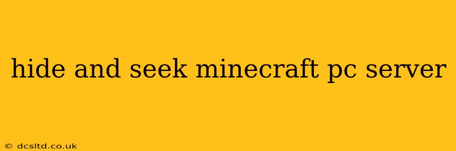 hide and seek minecraft pc server
