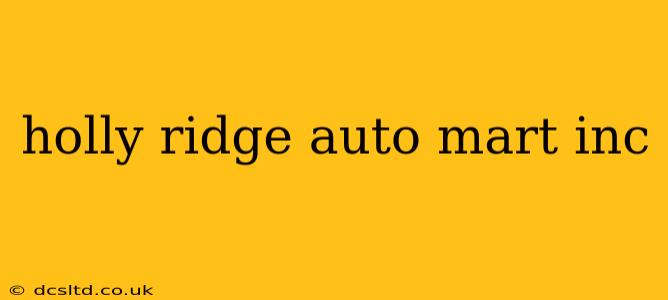 holly ridge auto mart inc