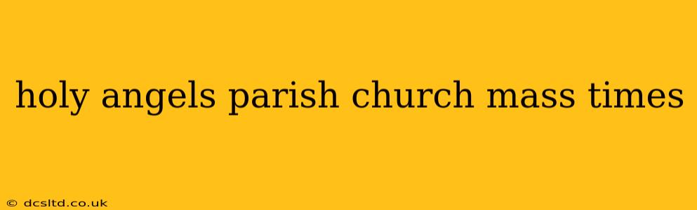 holy angels parish church mass times