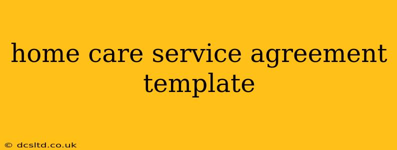 home care service agreement template
