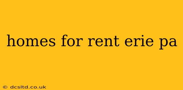 homes for rent erie pa