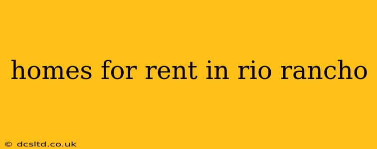 homes for rent in rio rancho