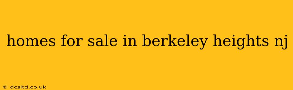 homes for sale in berkeley heights nj