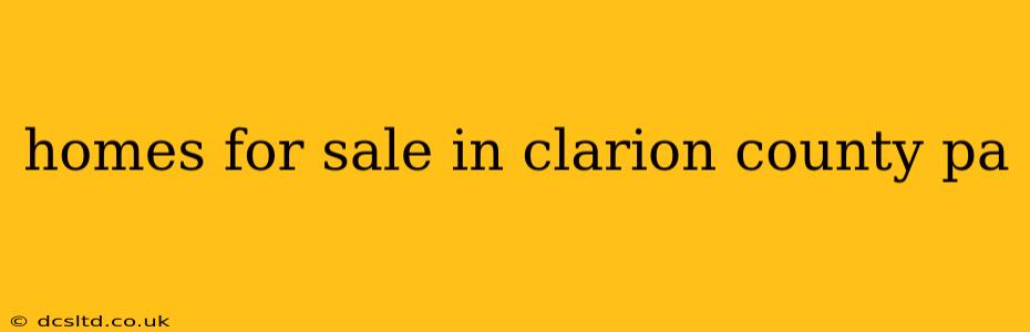 homes for sale in clarion county pa