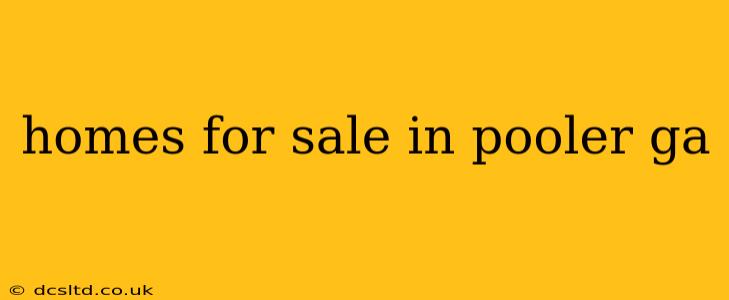 homes for sale in pooler ga