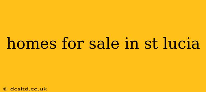 homes for sale in st lucia