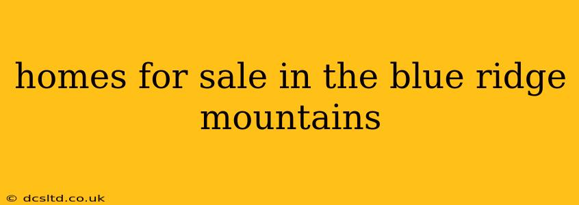 homes for sale in the blue ridge mountains