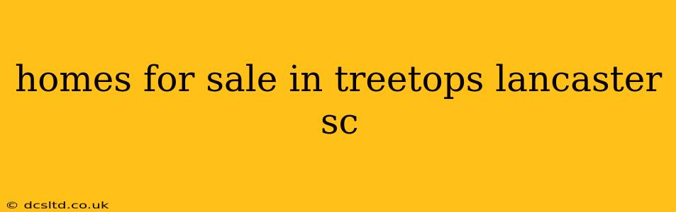 homes for sale in treetops lancaster sc