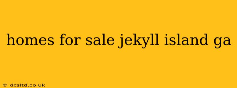 homes for sale jekyll island ga