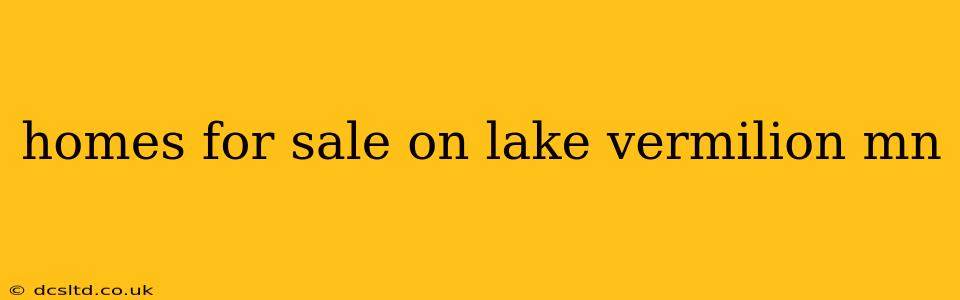 homes for sale on lake vermilion mn