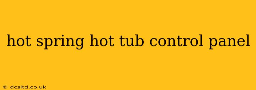hot spring hot tub control panel