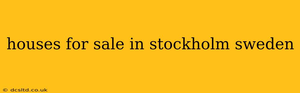 houses for sale in stockholm sweden