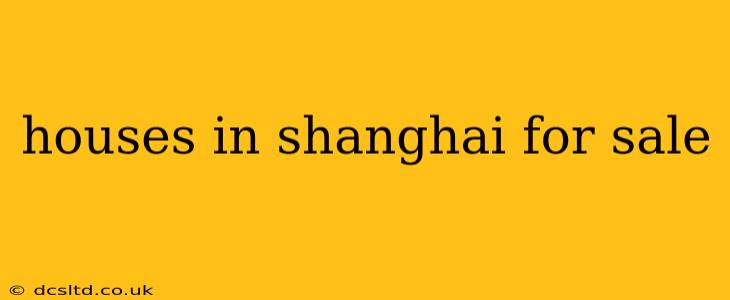 houses in shanghai for sale