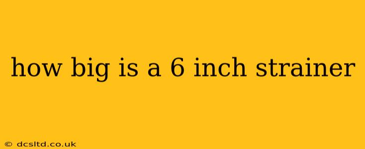 how big is a 6 inch strainer