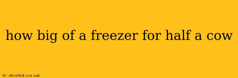 how big of a freezer for half a cow