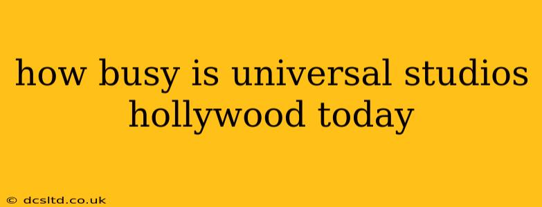 how busy is universal studios hollywood today