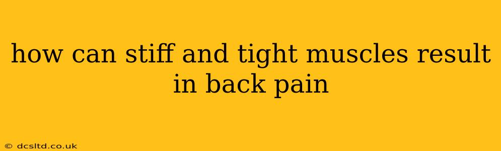 how can stiff and tight muscles result in back pain