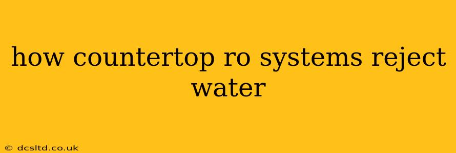 how countertop ro systems reject water