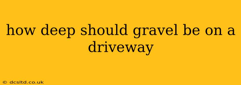 how deep should gravel be on a driveway