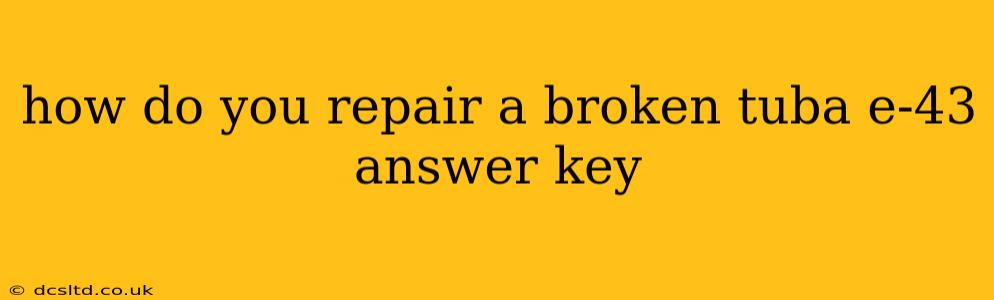 how do you repair a broken tuba e-43 answer key