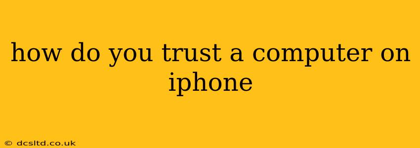 how do you trust a computer on iphone