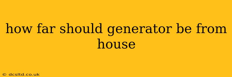 how far should generator be from house
