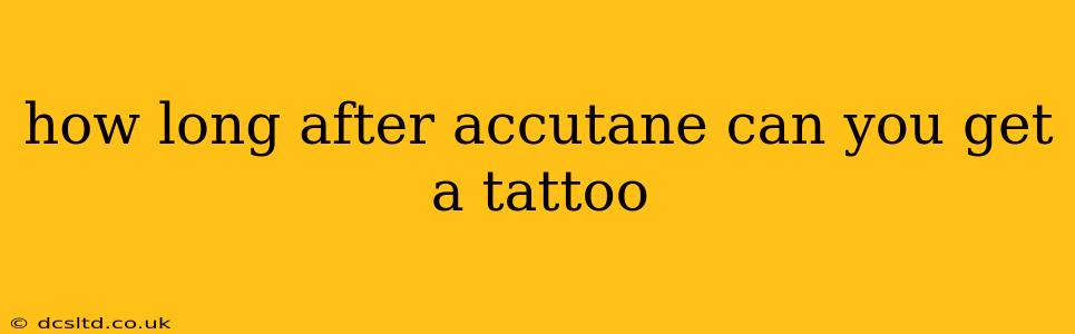 how long after accutane can you get a tattoo