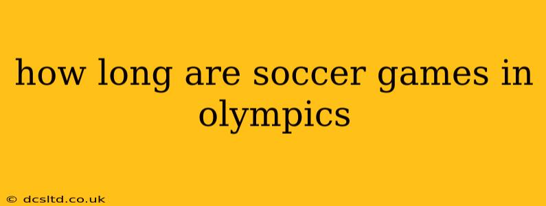 how long are soccer games in olympics