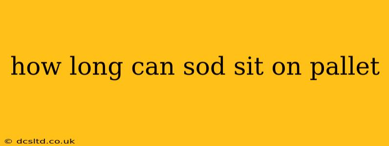 how long can sod sit on pallet