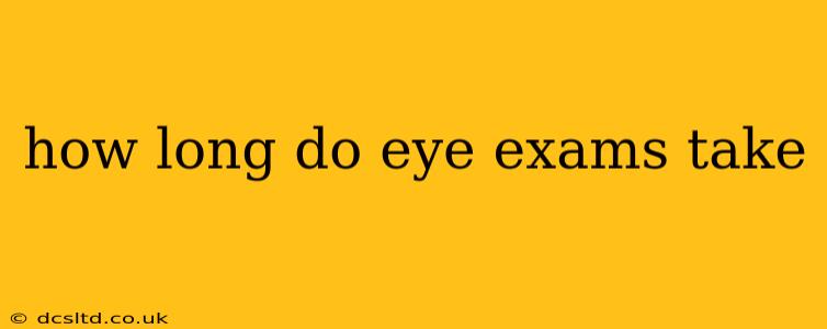 how long do eye exams take