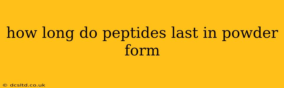 how long do peptides last in powder form
