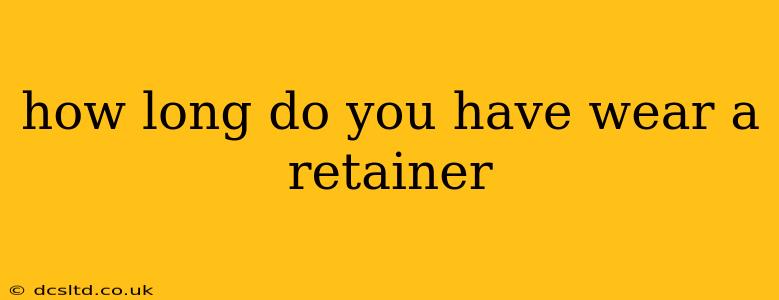 how long do you have wear a retainer