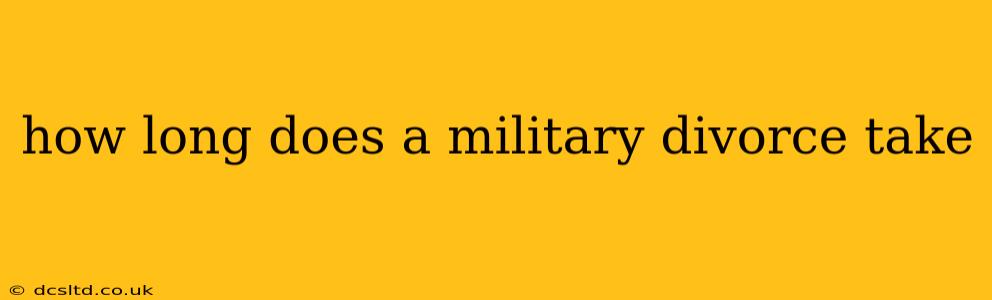 how long does a military divorce take