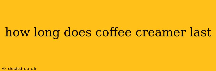how long does coffee creamer last