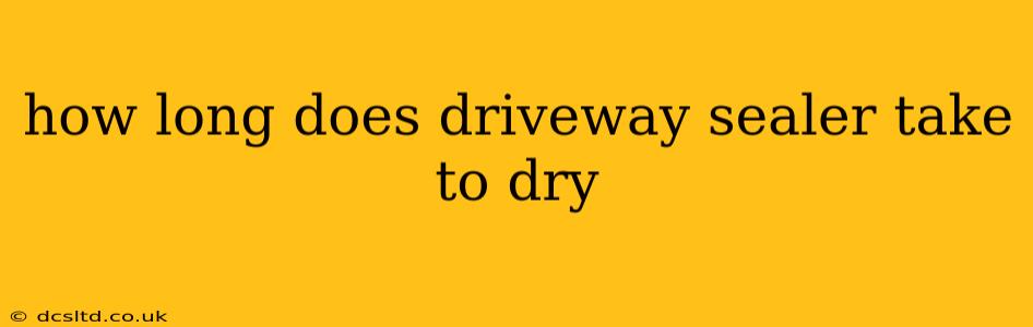 how long does driveway sealer take to dry
